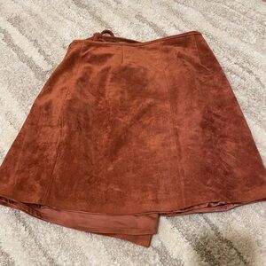 South Moon Under - Blank NYC - Brown/Orange Suede Skirt